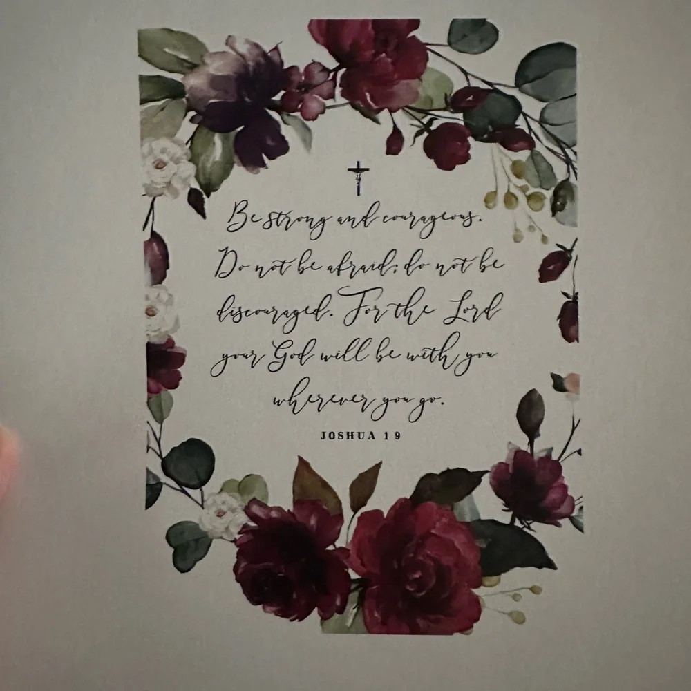 Floral Scripture Wall Art - Burgundy and Green